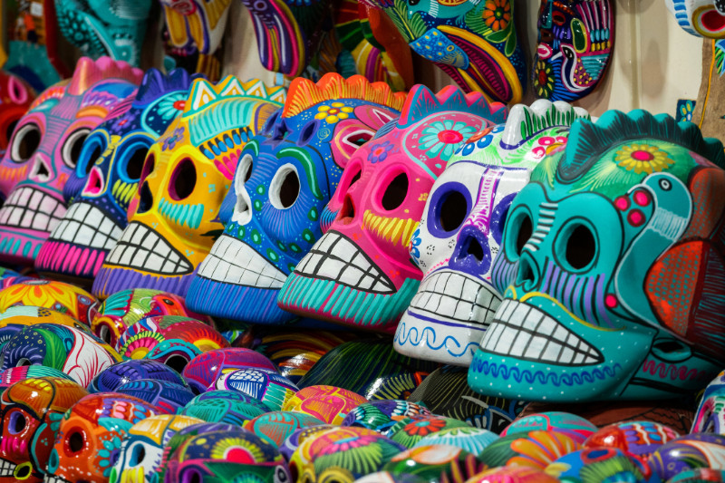 Colorful skulls